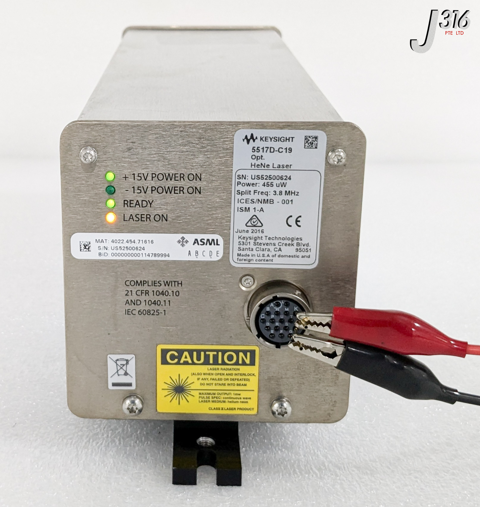 ORオーダー専用ページ 37213 KEYSIGHT LASER HEAD, HeNe, POWER: 455uW, 3.8MHz 5517D-C19 | eBay